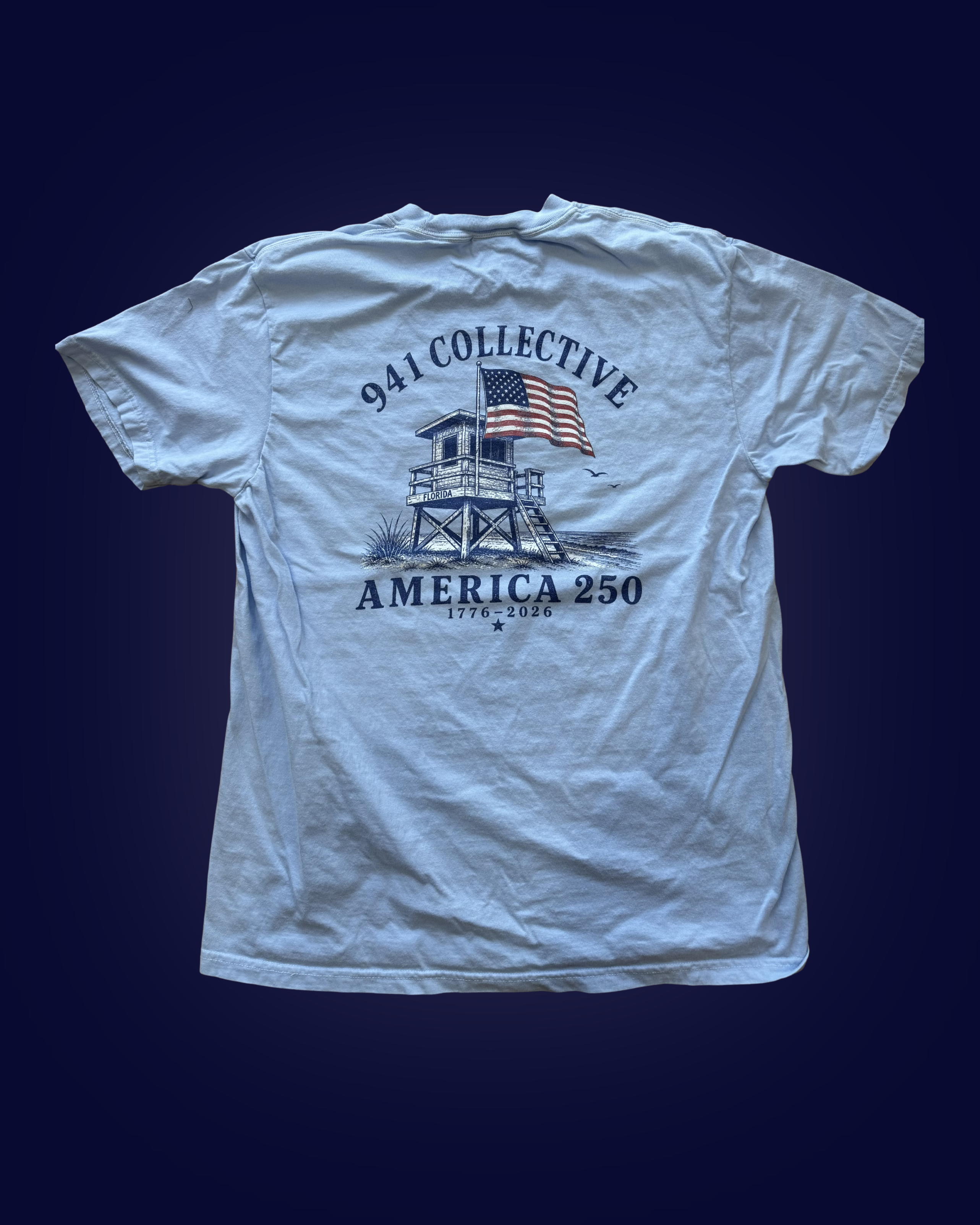 941 Freedom Tee — Light Blue — back